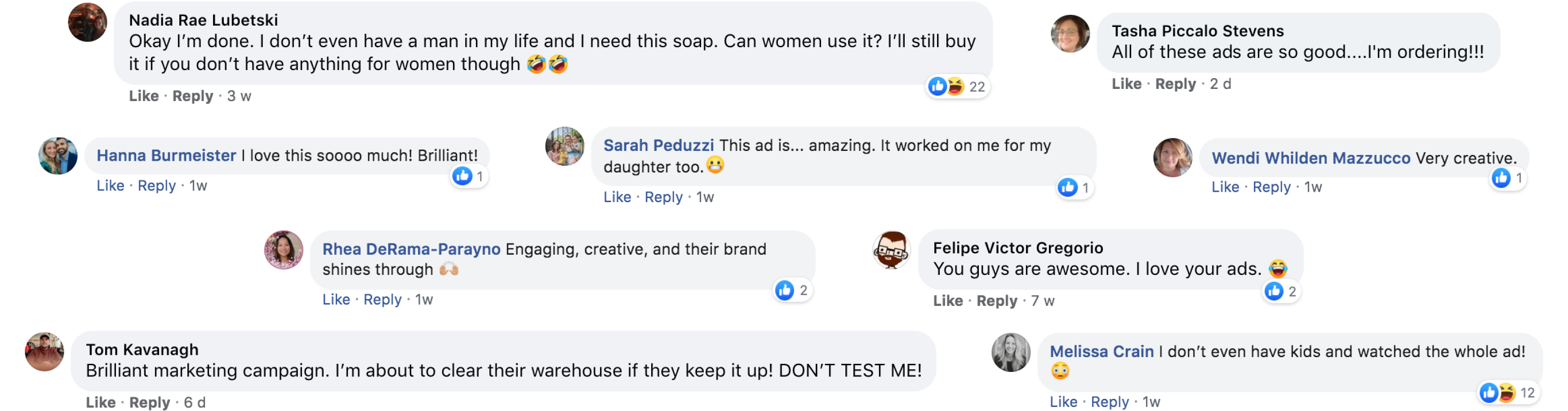 5 star comments from clients